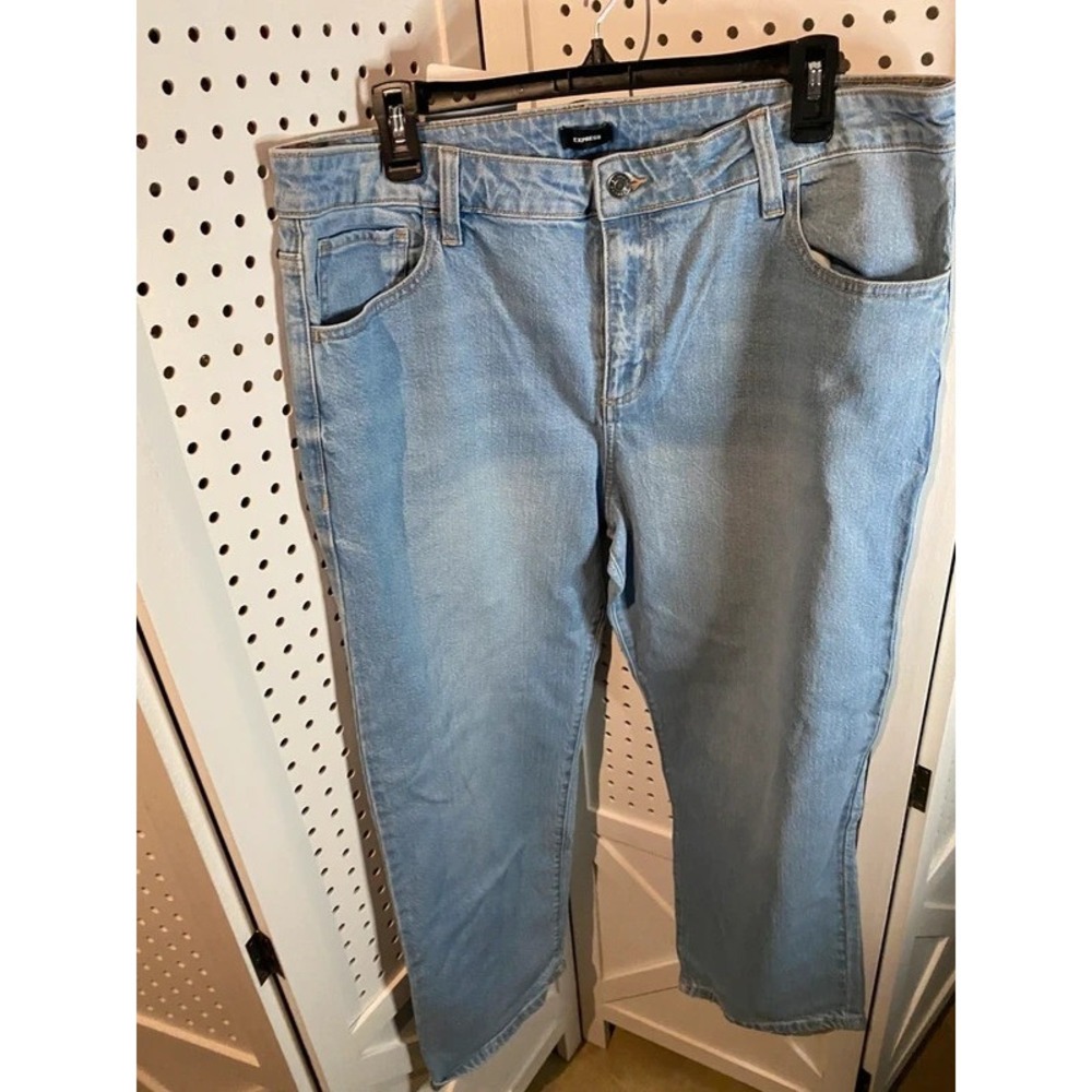 Express Women's Size 16 Light Blue Ankle Jeans 5-Pocket Denim